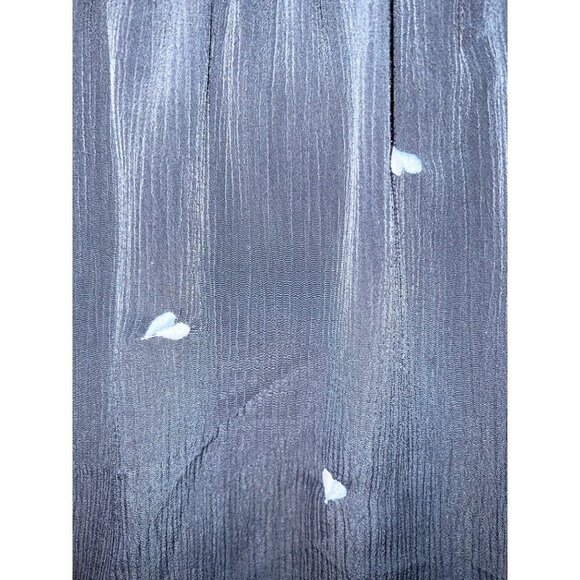 L C Lauren Conrad Dark Grey Heart Blouse -- L - Picture 7 of 8